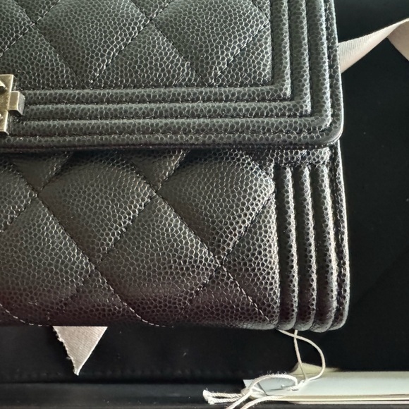Chanel boy checkbook wallet black with ruthenium - Picture 7 of 11